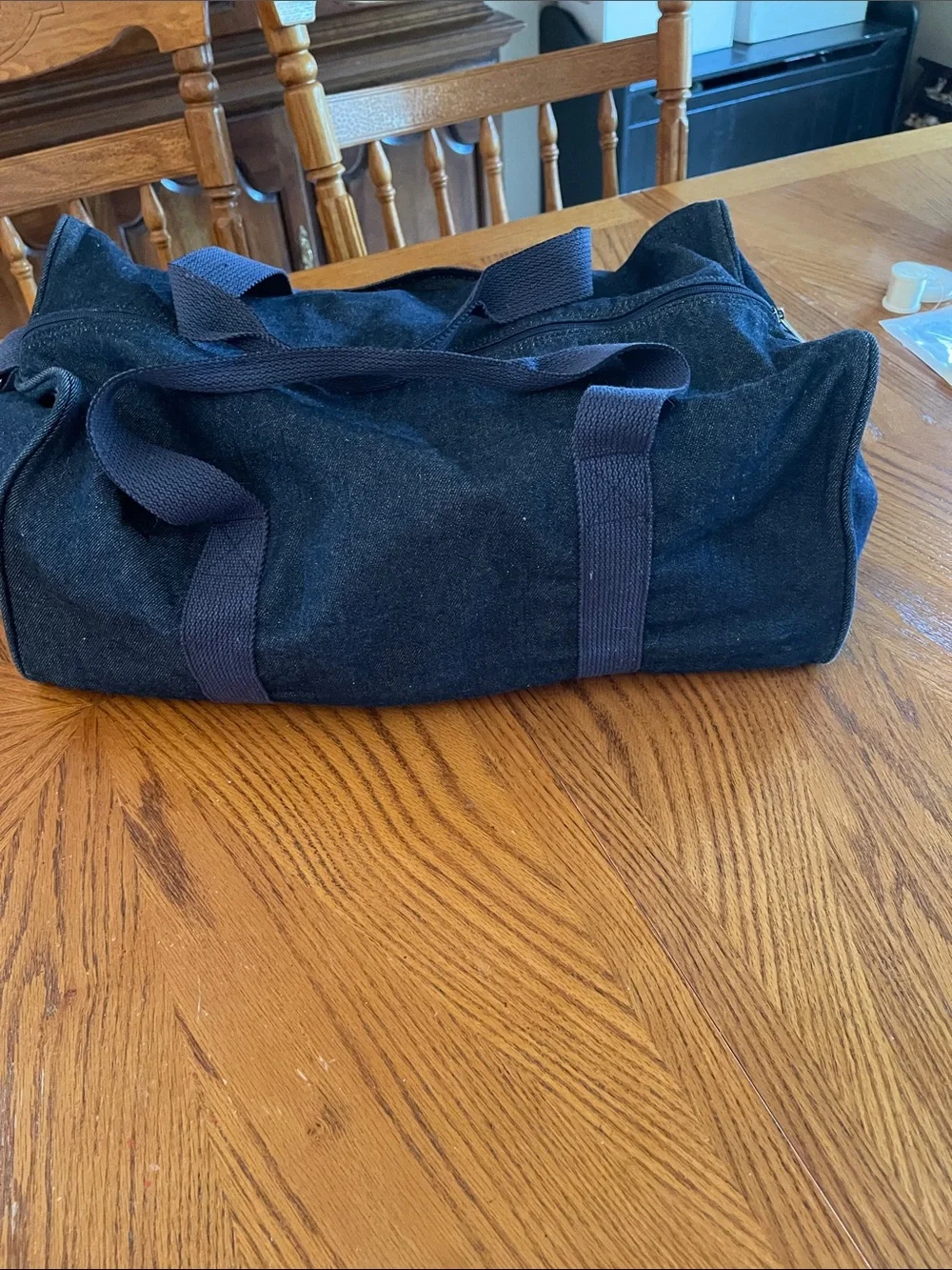 Levi's Dark Blue Canvas Duffel with Navy Straps